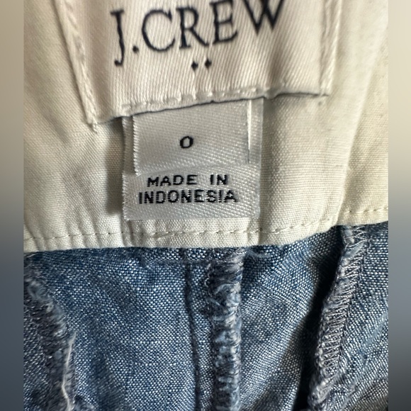 J. Crew Chambray Bermuda Shorts Flat Front Blue Women Size 0. - Picture 16 of 16